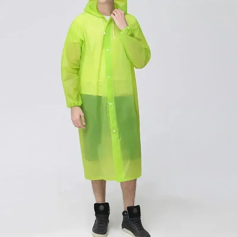 Extended Adult Raincoat - Premium EVA Thickened Waterproof Reusable Fashion Raincoat - Trekker Essentials