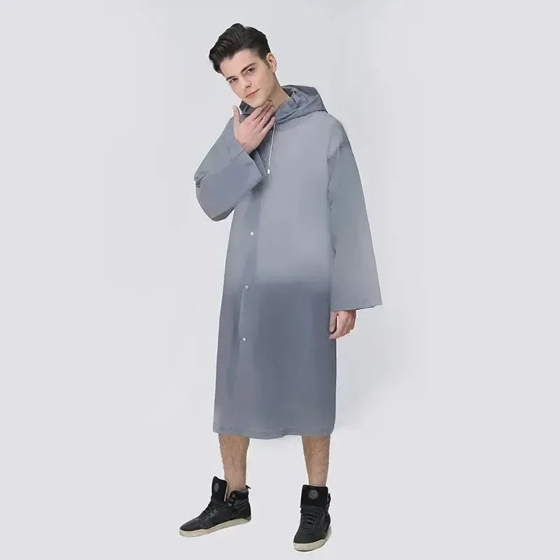 Extended Adult Raincoat - Premium EVA Thickened Waterproof Reusable Fashion Raincoat - Trekker Essentials