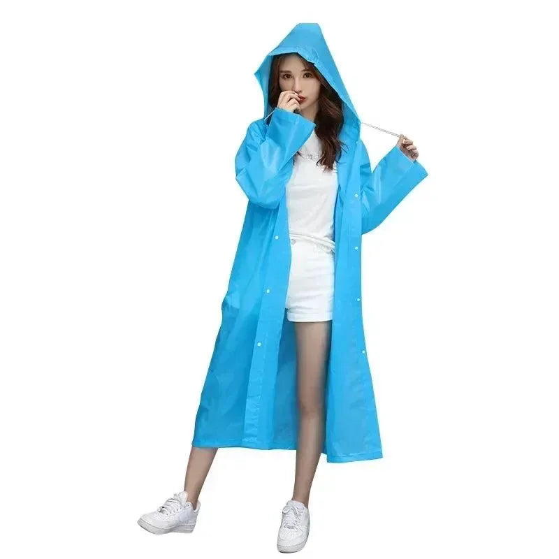 Extended Adult Raincoat - Premium EVA Thickened Waterproof Reusable Fashion Raincoat - Trekker Essentials