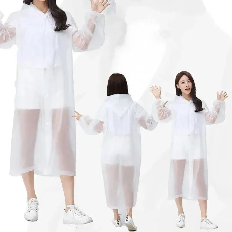Extended Adult Raincoat - Premium EVA Thickened Waterproof Reusable Fashion Raincoat - Trekker Essentials
