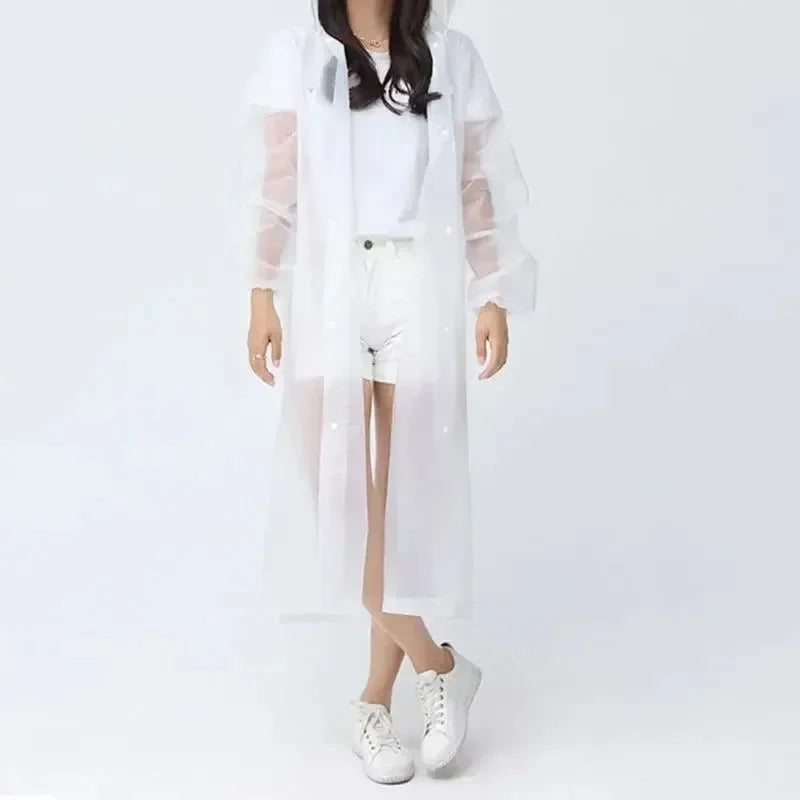 Extended Adult Raincoat - Premium EVA Thickened Waterproof Reusable Fashion Raincoat - Trekker Essentials