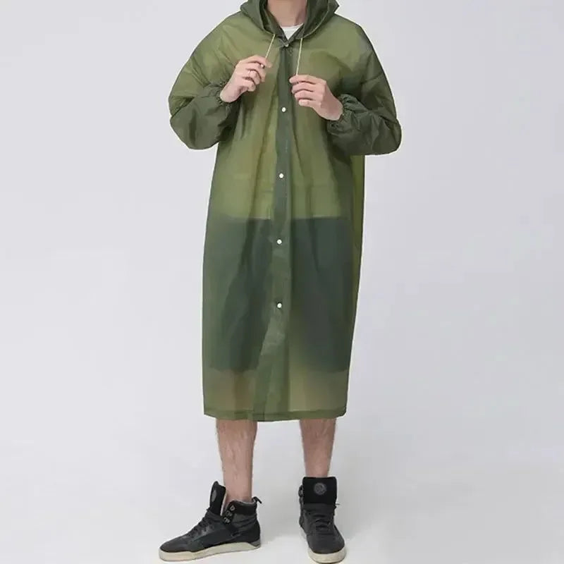 Extended Adult Raincoat - Premium EVA Thickened Waterproof Reusable Fashion Raincoat - Trekker Essentials