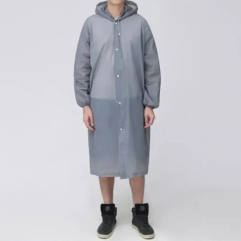 Extended Adult Raincoat - Premium EVA Thickened Waterproof Reusable Fashion Raincoat - Trekker Essentials