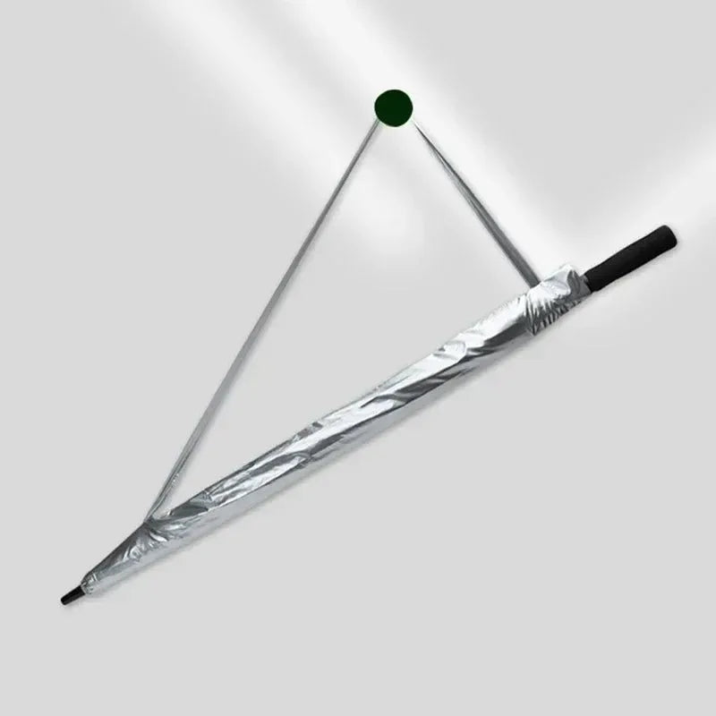 Extra Large Titanium Silver Umbrella - Double Layer Sun Protection Parasol for Beach, Golf, and Outdoor Activities - Trekker Essentials