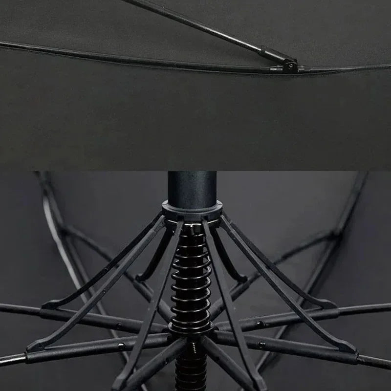 Extra Large Titanium Silver Umbrella - Double Layer Sun Protection Parasol for Beach, Golf, and Outdoor Activities - Trekker Essentials