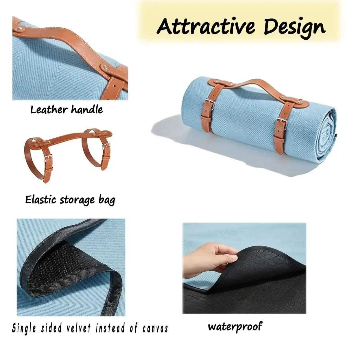 Extra Large Waterproof Picnic Blanket – Portable Outdoor Camping & Beach Mat with Carry Strap - Trekker Essentials