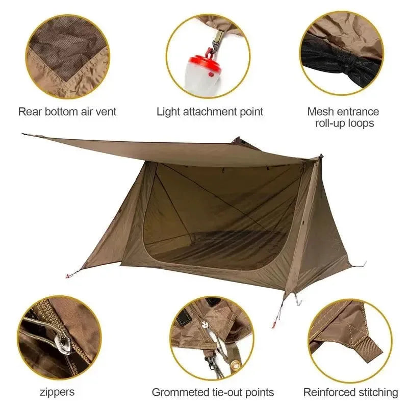 Extralight 3-Season 2-Person Tent - Portable Shelter for Camping and Hiking - Trekker Essentials