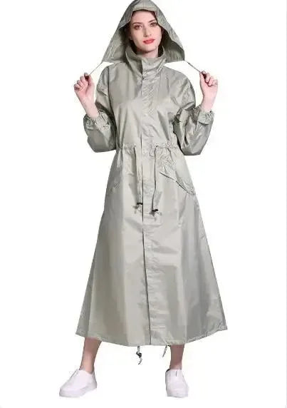 Fashion Breathable Long Raincoat - Waterproof Windproof Poncho for Men and Women - Trekker Essentials