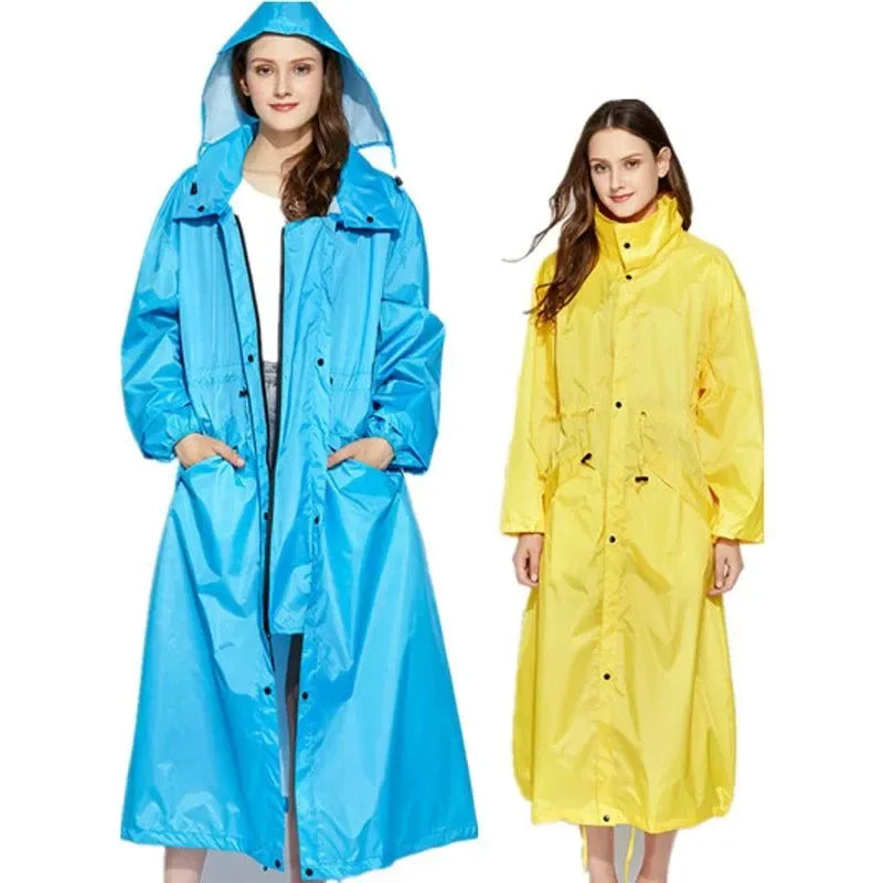 Fashion Breathable Long Raincoat - Waterproof Windproof Poncho for Men and Women - Trekker Essentials