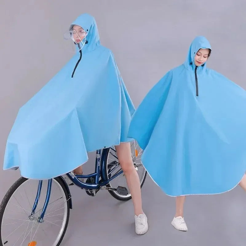 Fashionable Korean-Style Bicycle Rain Poncho – Waterproof Cycling Raincoat for Men and Women - Trekker Essentials