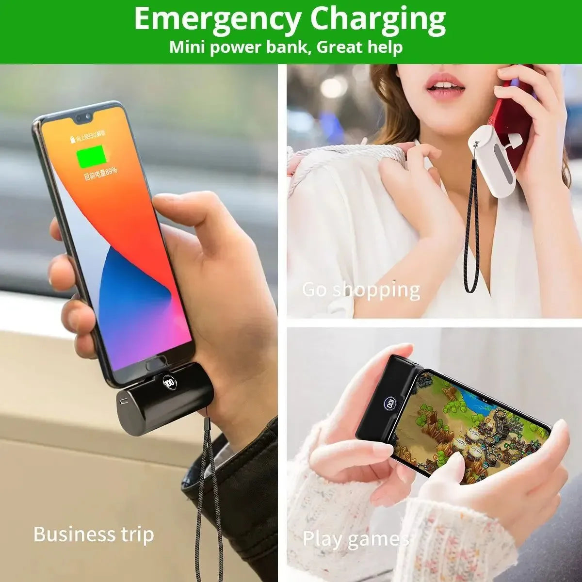 Fast Charge Portable Power Bank: Mini Lightweight External Battery for iPhone, Samsung, Xiaomi, Honor - Trekker Essentials