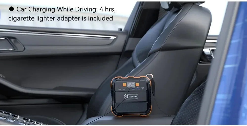 FF Flashfish A101 Mini 120W Portable Power Station — 98Wh Solar Generator with LED & USB for Travel, Camping, Airplanes - Trekker Essentials