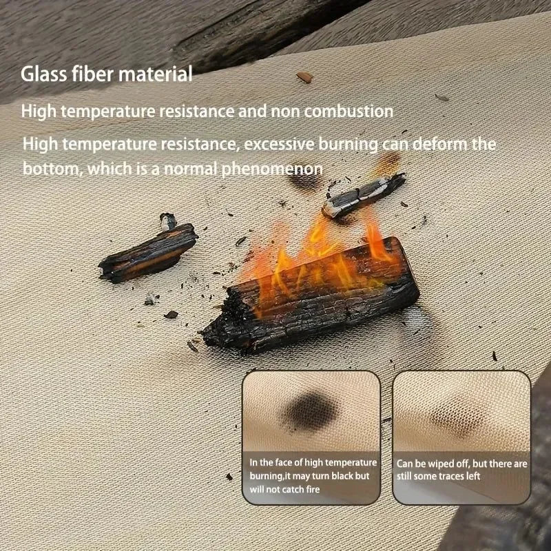 Fireproof BBQ Mat - Heat Resistant 700°C Camping Grill Pad for Outdoor Use - Trekker Essentials