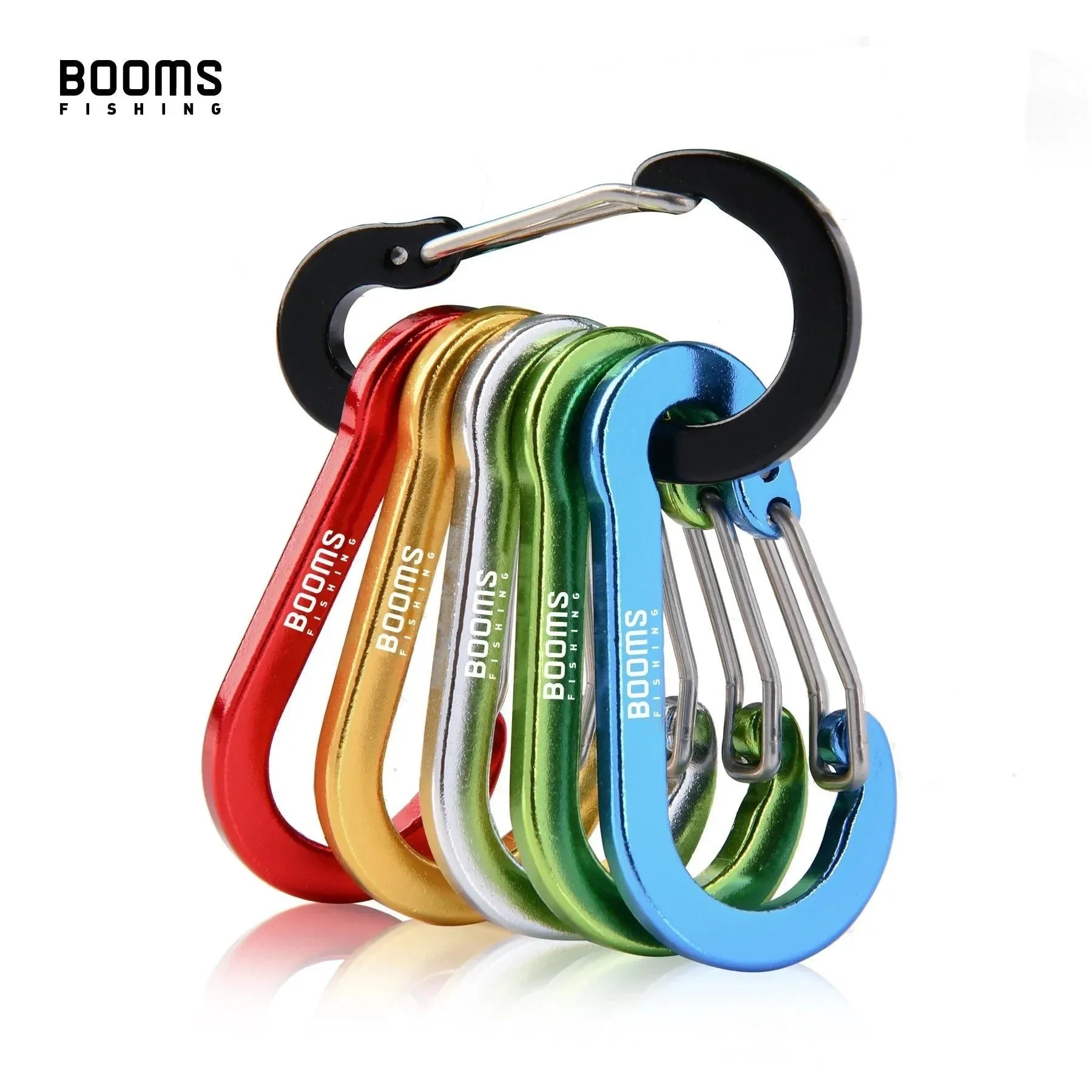 Fishing Carabiner Keychain Set - 6/10-Piece Aluminum Alloy Snap Clip Lock Buckles for Outdoor Camping, Climbing, and Fishing Tools - Trekker Essentials