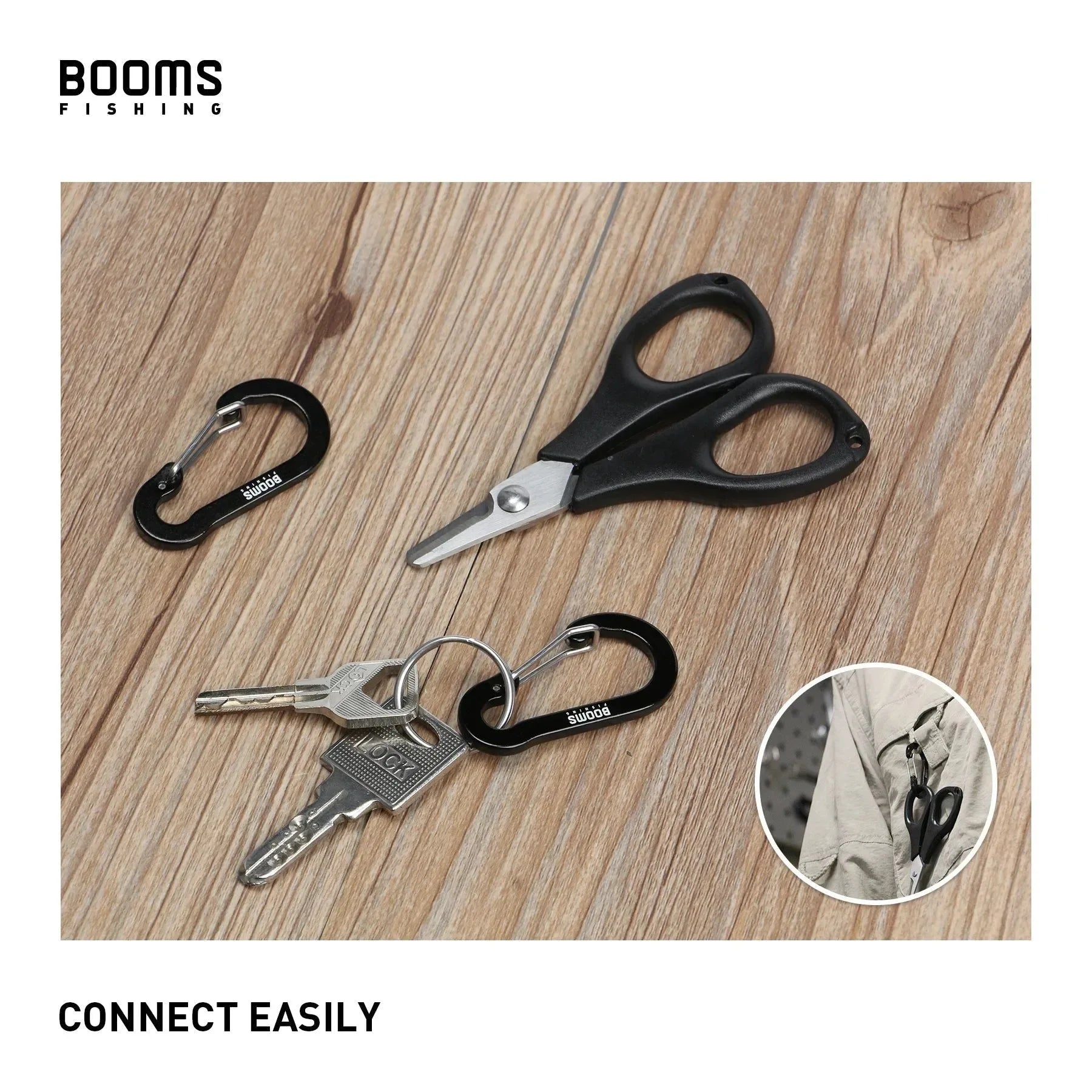 Fishing Carabiner Keychain Set - 6/10-Piece Aluminum Alloy Snap Clip Lock Buckles for Outdoor Camping, Climbing, and Fishing Tools - Trekker Essentials