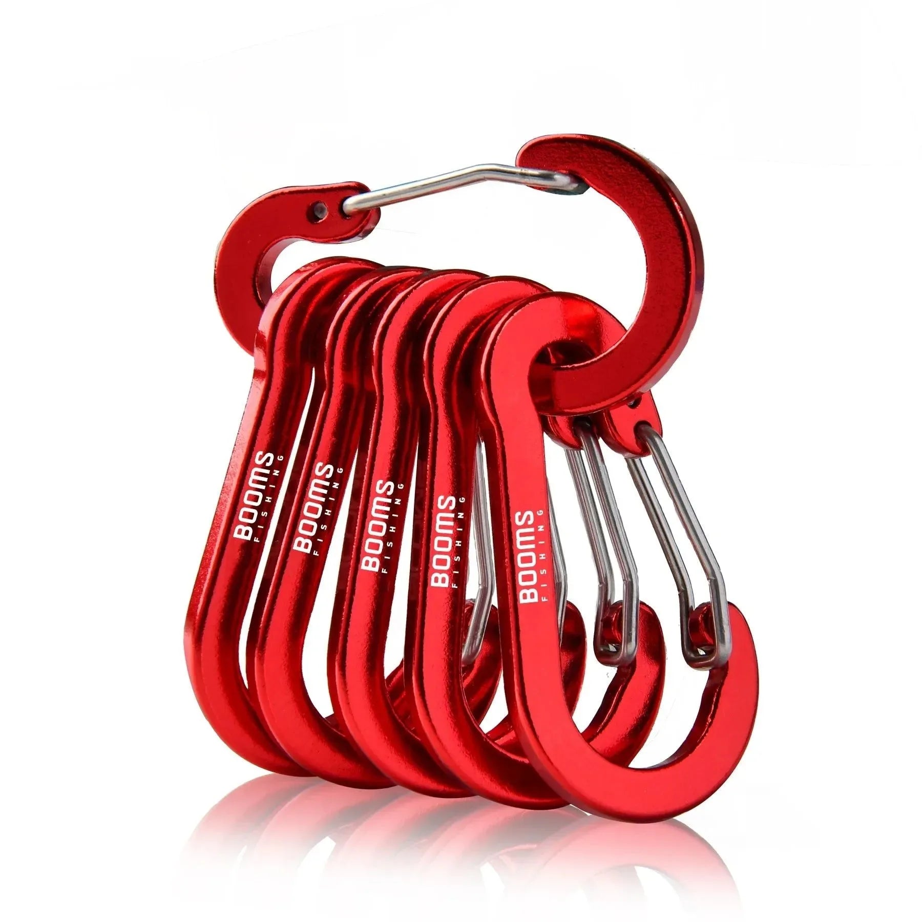 Fishing Carabiner Keychain Set - 6/10-Piece Aluminum Alloy Snap Clip Lock Buckles for Outdoor Camping, Climbing, and Fishing Tools - Trekker Essentials