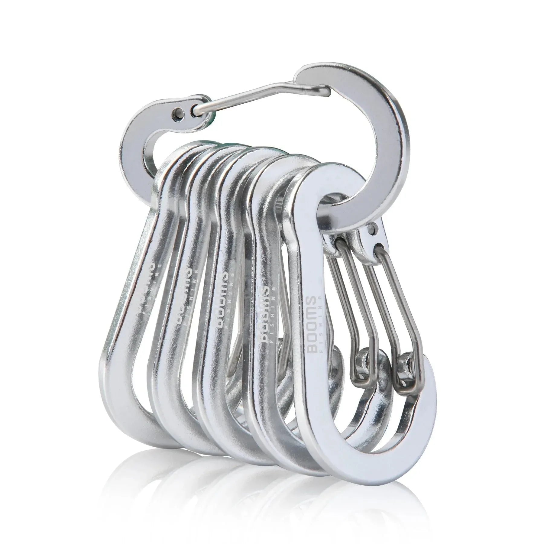 Fishing Carabiner Keychain Set - 6/10-Piece Aluminum Alloy Snap Clip Lock Buckles for Outdoor Camping, Climbing, and Fishing Tools - Trekker Essentials