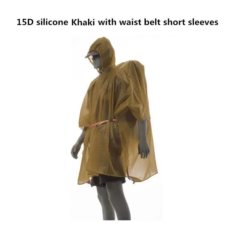 FLAME’S CREED Ultralight 15D Nylon Rain Jacket – 5000mm, Dual-Use Tarp, 220g