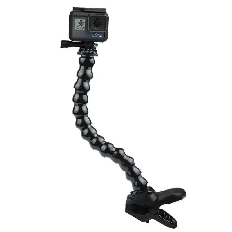 Flex Clamp Arm Mount – Adjustable Gooseneck Clip Bracket for GoPro Hero 12/11/10/9/8/7, DJI & Insta360 Cameras - Trekker Essentials