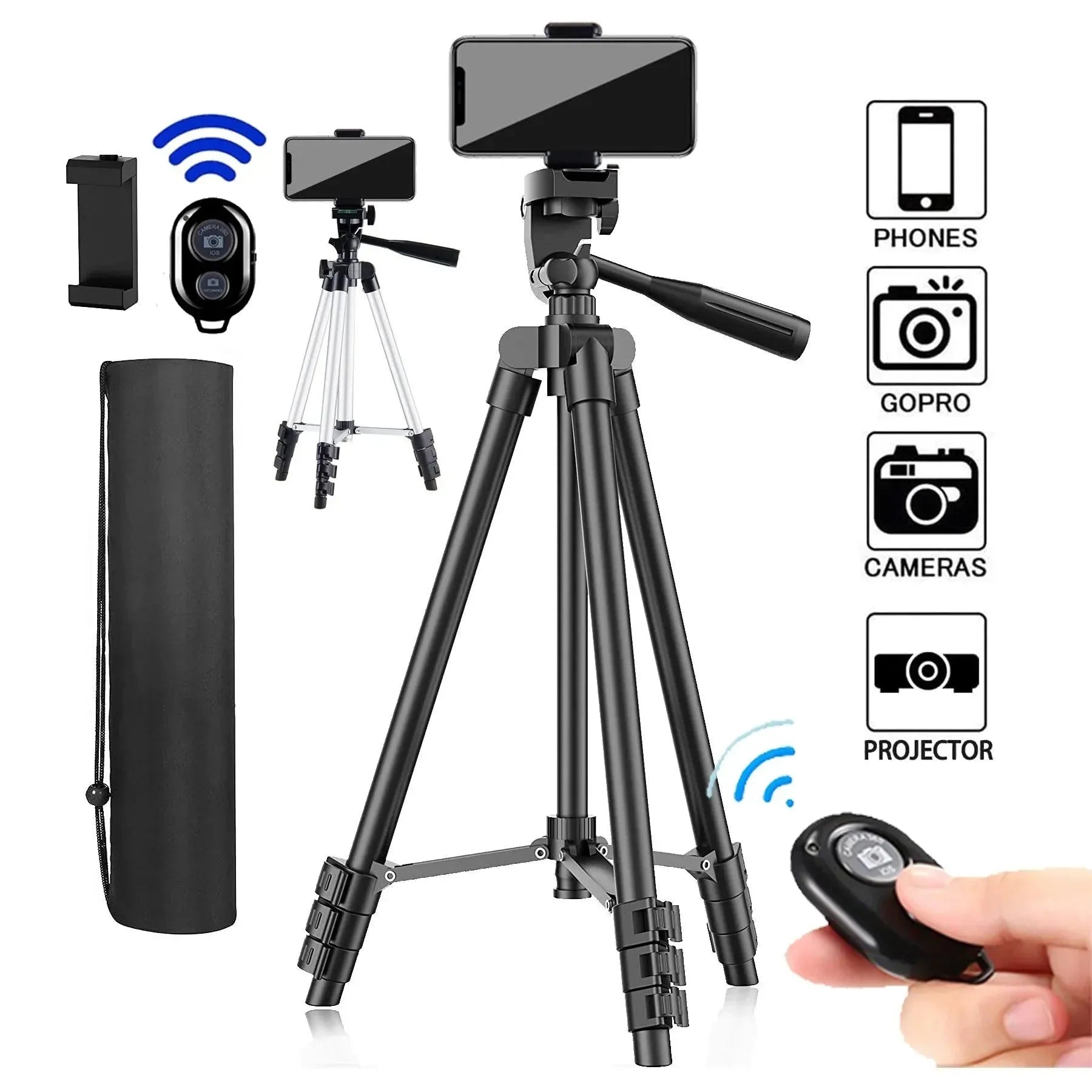 Flexible Tripod Stand - Extendable 40" Lightweight Mount for DSLR & Phone - Trekker Essentials