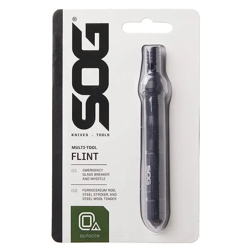 Flint Outdoor Survival Fire Starter Lighter - Mini Multitool EDC Pocket Self-Defense Keychain Tools - FT1001 - Trekker Essentials