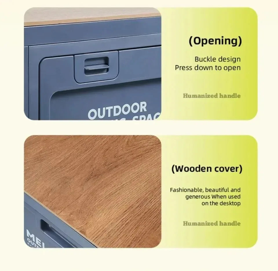 Foldable Camping Storage Box – 27L/50L Large Capacity Organizer for Outdoor, Picnic & Car Trunk - Trekker Essentials