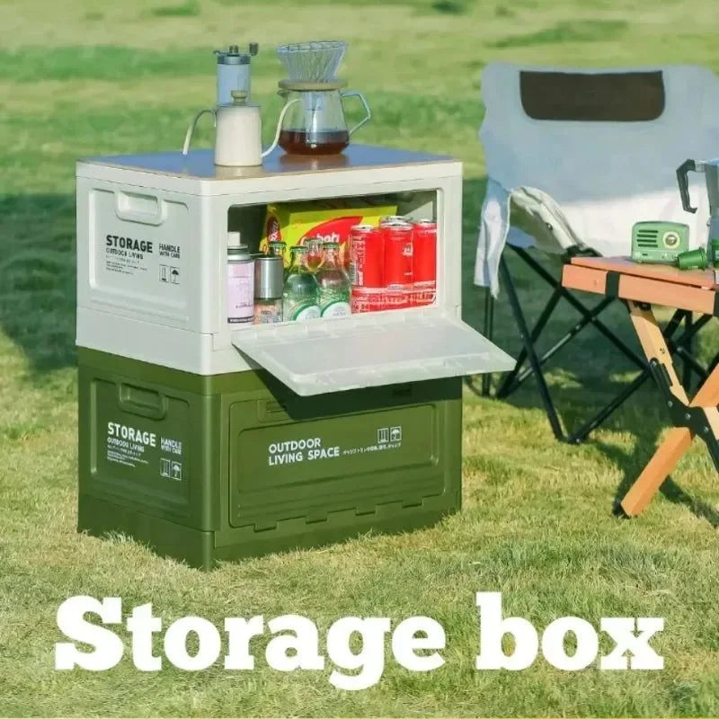 Foldable Camping Storage Box – 27L/50L Large Capacity Organizer for Outdoor, Picnic & Car Trunk - Trekker Essentials