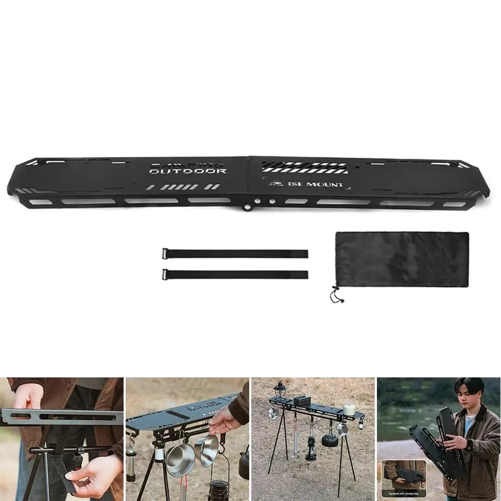 Foldable Camping Tripod Top Plate – High-Strength Hanging Rack with BBQ Holes for Picnics, Hiking & Outdoor Cooking - Trekker Essentials