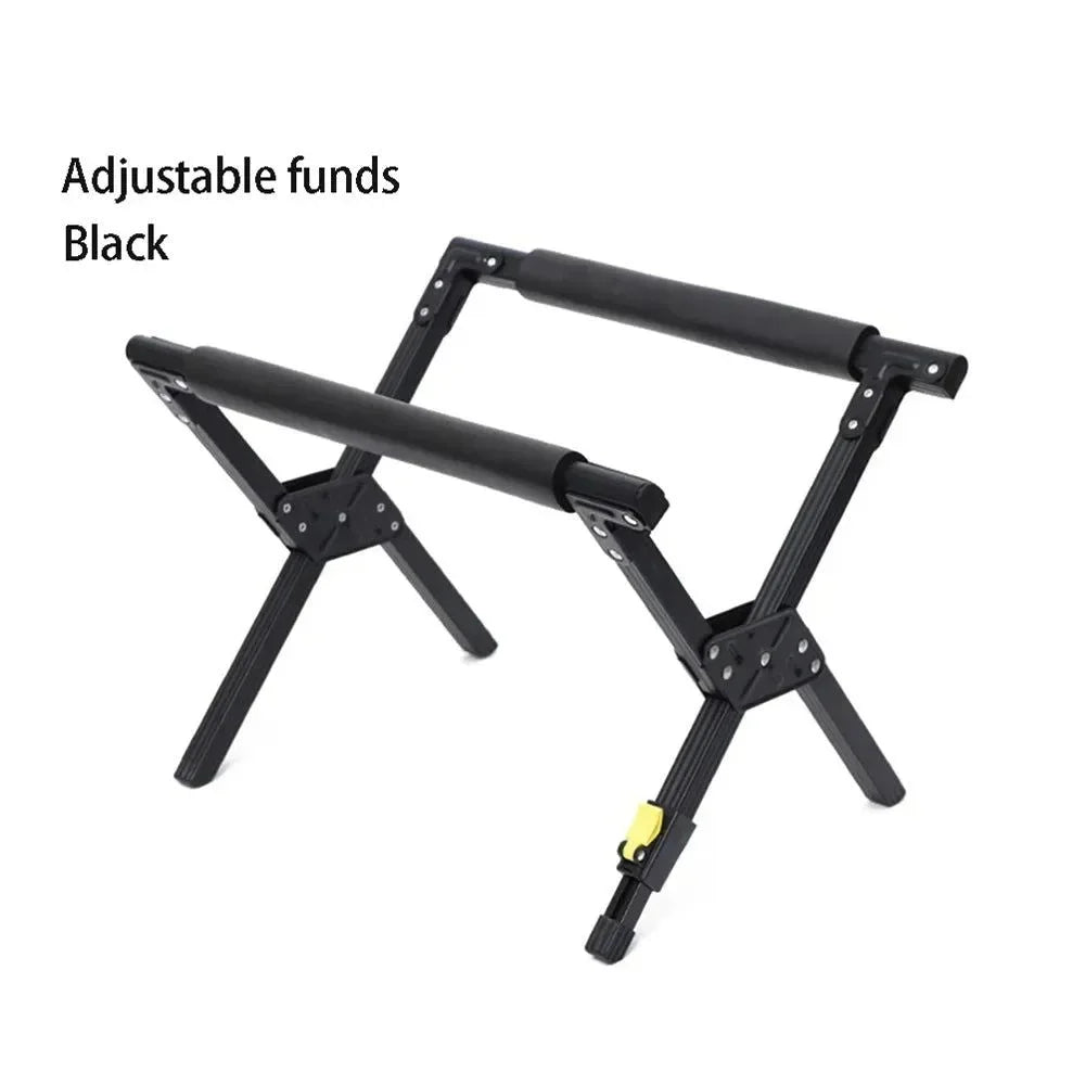 Foldable Cooler Stand Rack: Heavy-Duty Alloy Camping Table for Ice Buckets & Luggage - Trekker Essentials