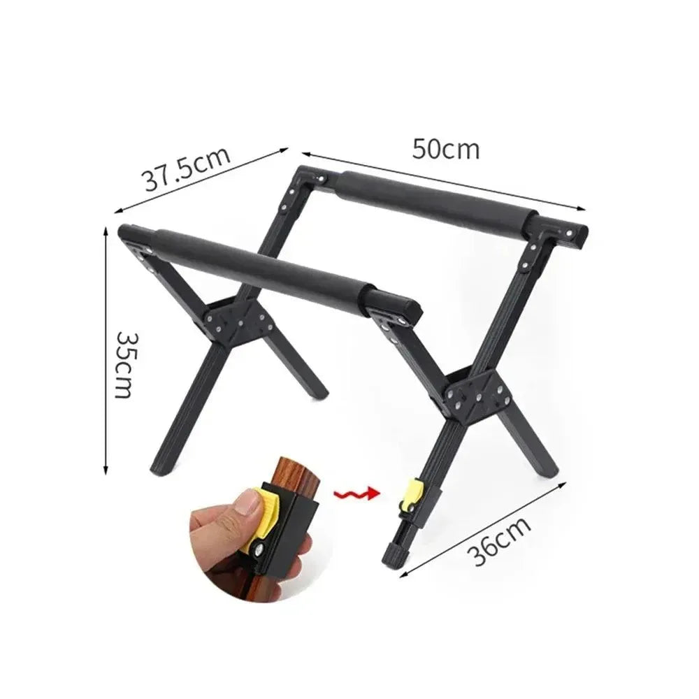 Foldable Cooler Stand Rack: Heavy-Duty Alloy Camping Table for Ice Buckets & Luggage - Trekker Essentials