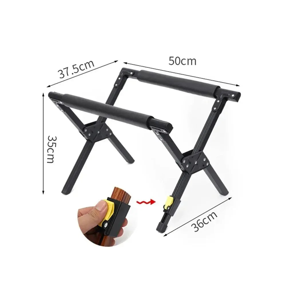Foldable Cooler Stand Rack: Heavy-Duty Alloy Camping Table for Ice Buckets & Luggage - Trekker Essentials