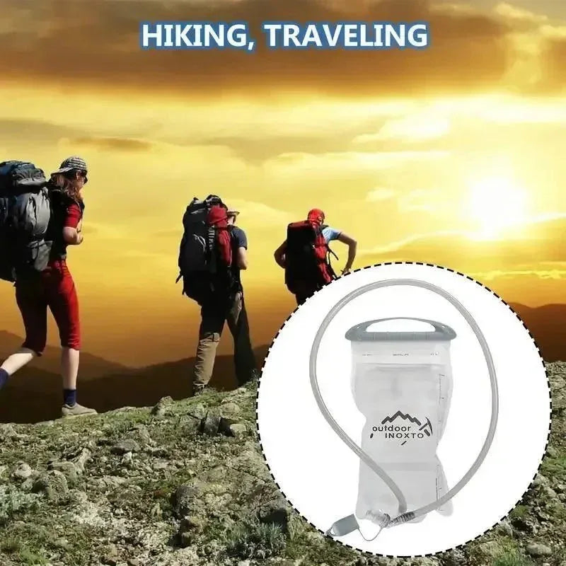 Foldable Drinking Water Reservoir Portable PEVA Water Bag 2L Hydration System Bladder Backpack Camping Hiking Climbing Cycling - Trekker Essentials