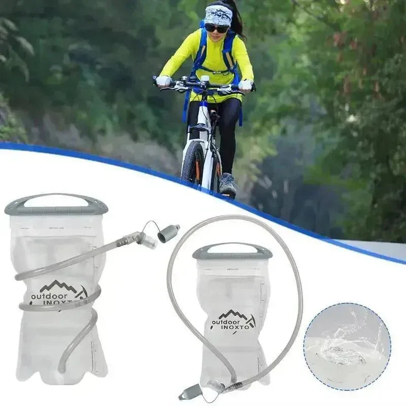 Foldable Drinking Water Reservoir Portable PEVA Water Bag 2L Hydration System Bladder Backpack Camping Hiking Climbing Cycling - Trekker Essentials