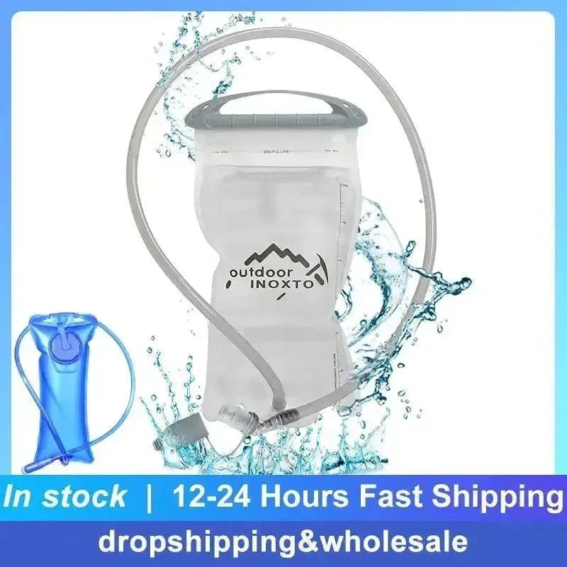 Foldable Drinking Water Reservoir Portable PEVA Water Bag 2L Hydration System Bladder Backpack Camping Hiking Climbing Cycling - Trekker Essentials