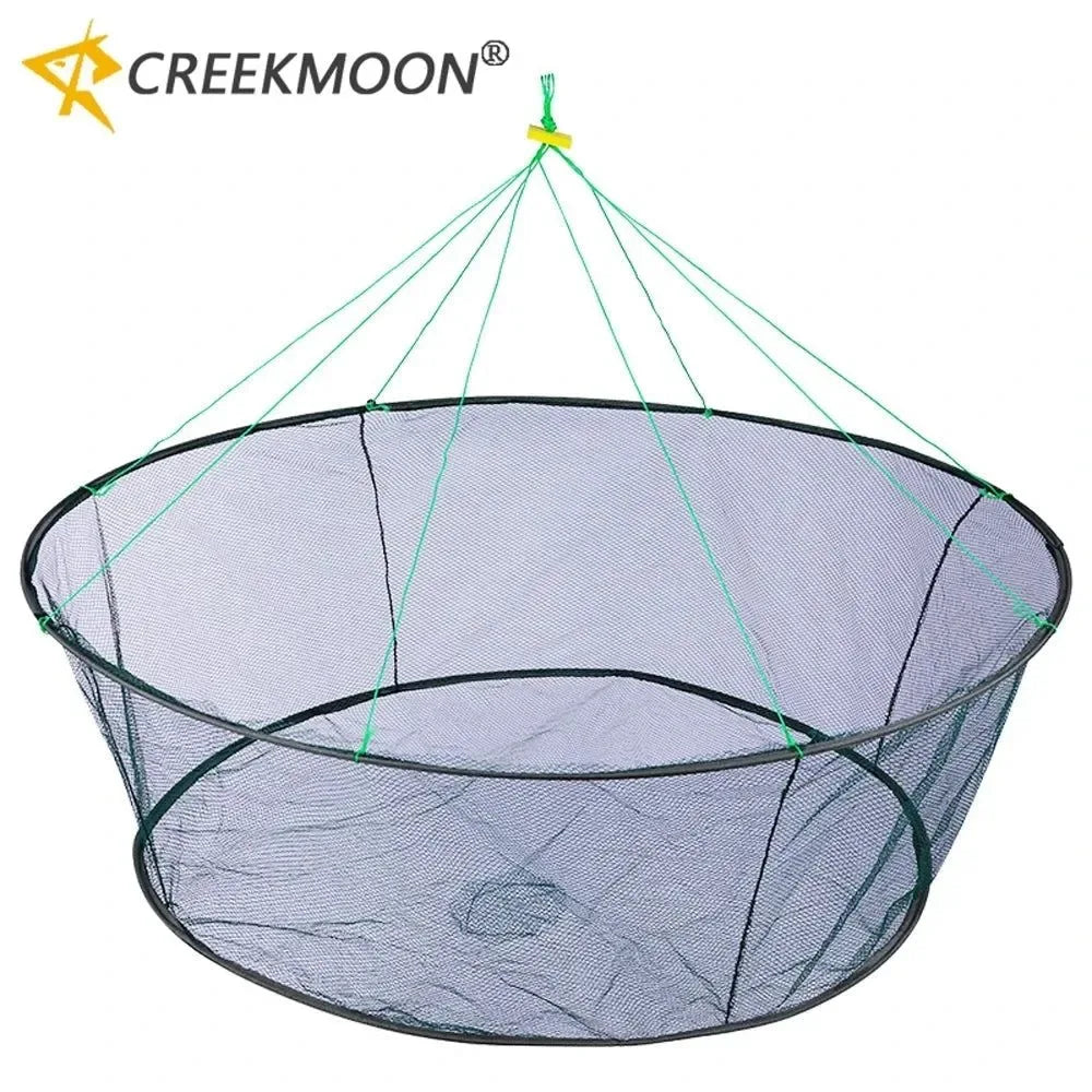 Foldable Drop Fishing Net – Crayfish, Shrimp & Crab Catcher Landing Net for Pier, Harbour & Pond Fishing - Trekker Essentials
