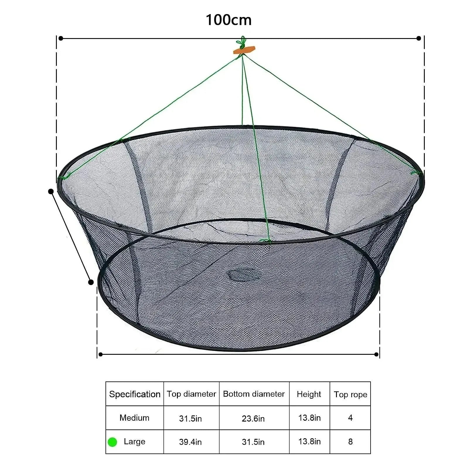 Foldable Drop Fishing Net Crayfish, Shrimp & Crab Catcher Landing Net for Pier, Harbour & Pond Fishing | Trekker Essentials Foldable Drop Fishing Net Crayfish, Shrimp & Crab Catcher Landing Net for Pier, Harbour & Pond Fishing | Trekker Essentials