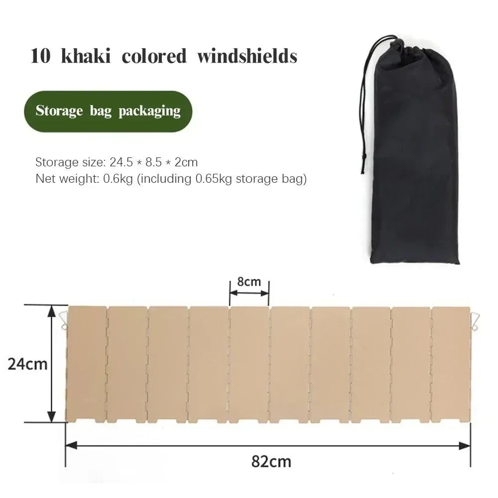 Foldable Portable Cassette Stove Wind Deflector – Camping Windshield Enclosure for Gas Stoves - Trekker Essentials