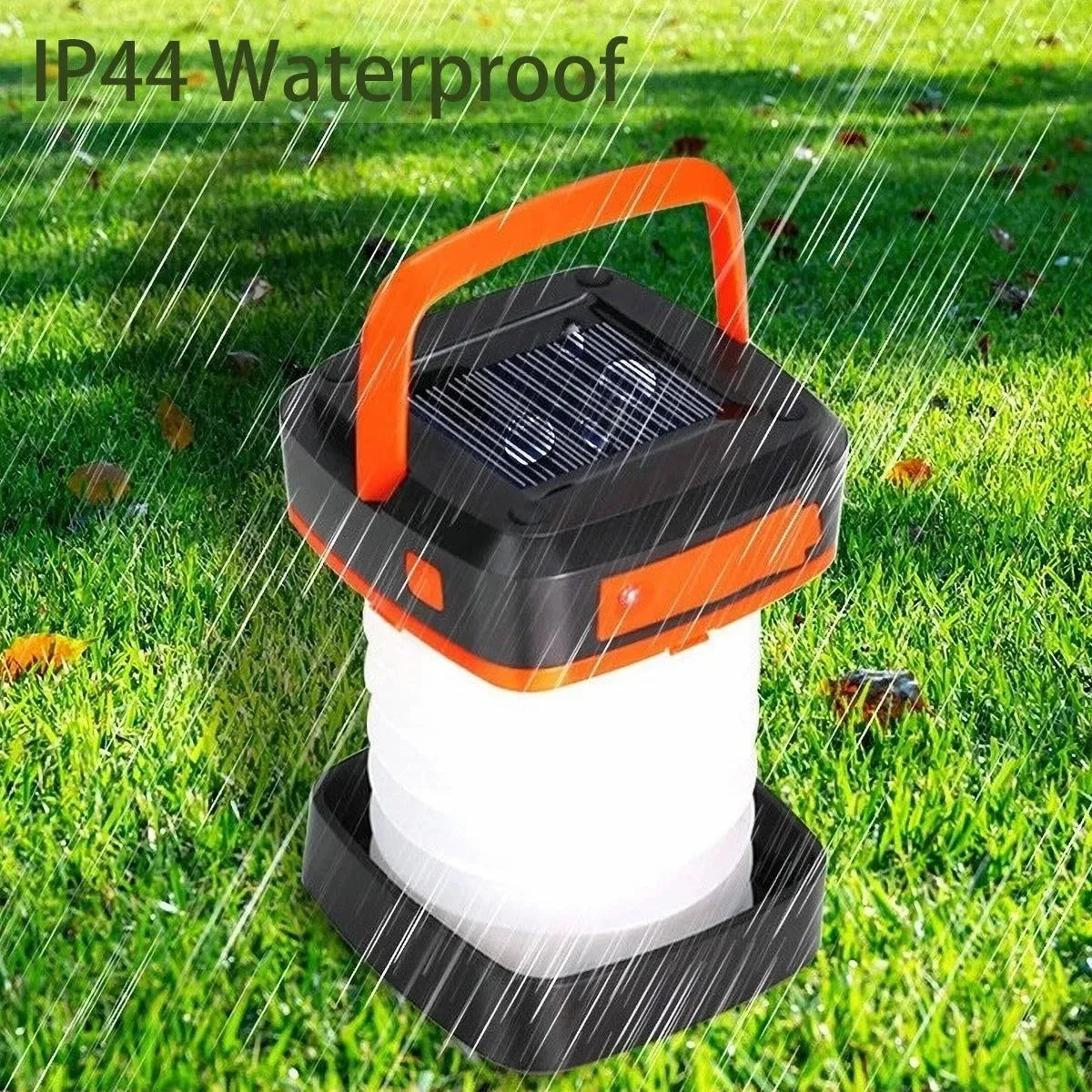 Foldable Solar LED Camping Lantern - Waterproof, Rechargeable Power Bank, Portable Flashlight - Trekker Essentials