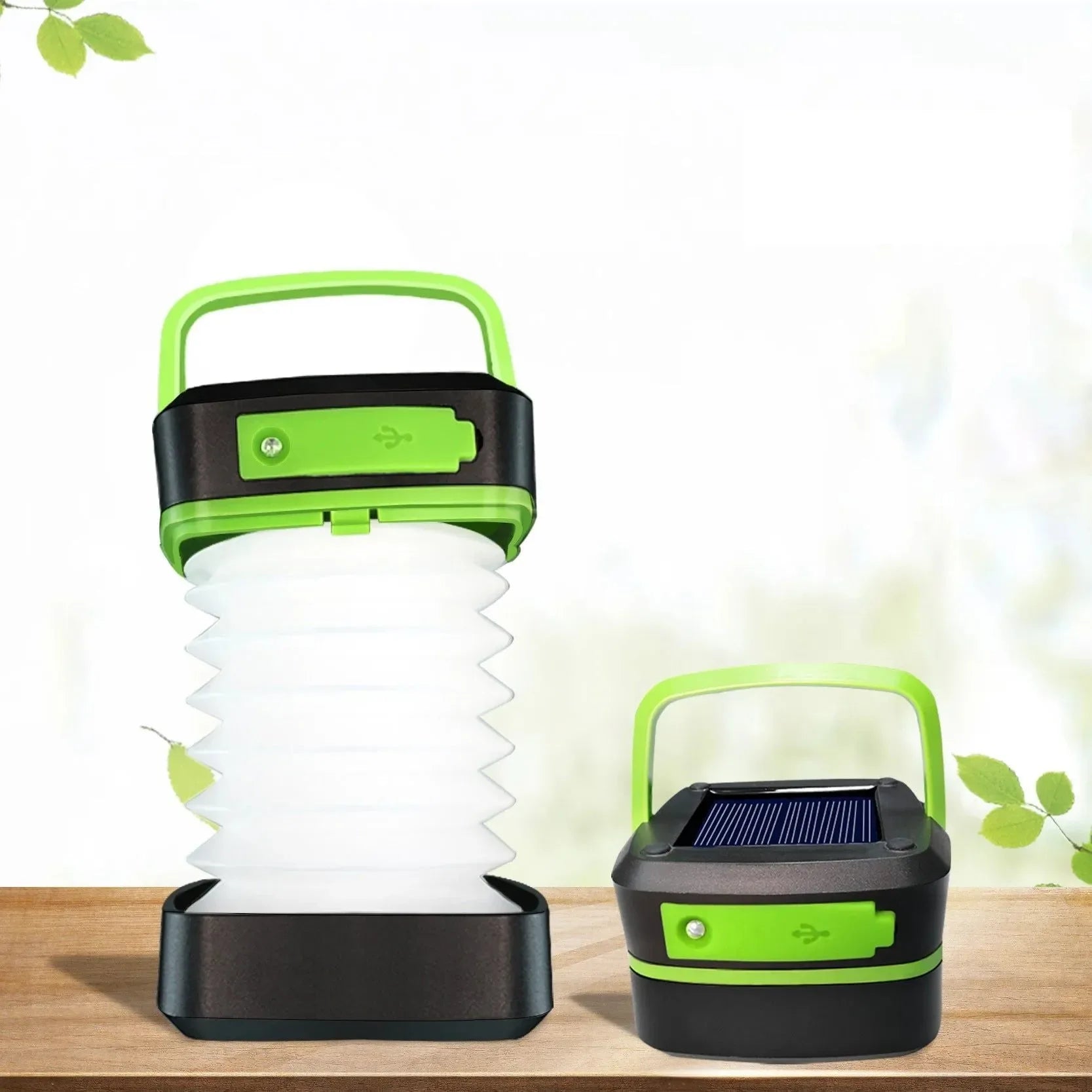 Foldable Solar LED Camping Lantern - Waterproof, Rechargeable Power Bank, Portable Flashlight - Trekker Essentials