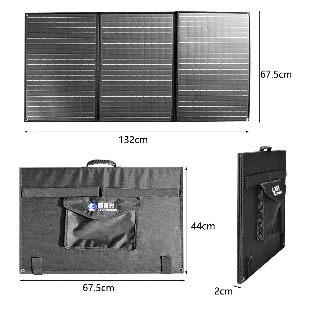 Foldable Solar Panel 30W 50W 60W 80W 100W 150W 200W Portable Photovoltaic Solar Panel for Hiking Power 12V Battery Charger - Trekker Essentials