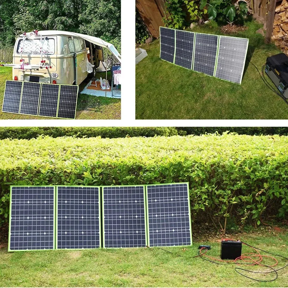 Foldable Solar Panel 30W 50W 60W 80W 100W 150W 200W Portable Photovoltaic Solar Panel for Hiking Power 12V Battery Charger - Trekker Essentials
