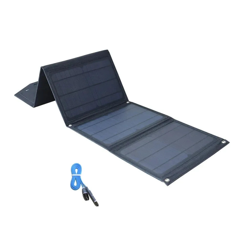 Foldable Solar Panel 30W 50W 60W 80W 100W 150W 200W Portable Photovoltaic Solar Panel for Hiking Power 12V Battery Charger - Trekker Essentials