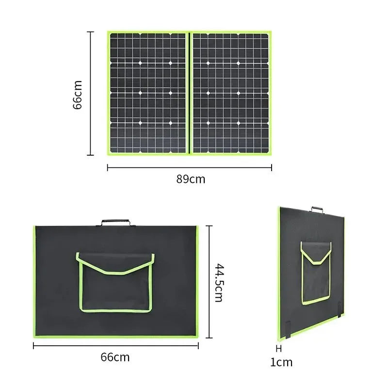 Foldable Solar Panel 50W 60W 80W 100W 150W 200W Portable Photovoltaic Solar Panel for Hiking Power 12V Battery Charger - Trekker Essentials
