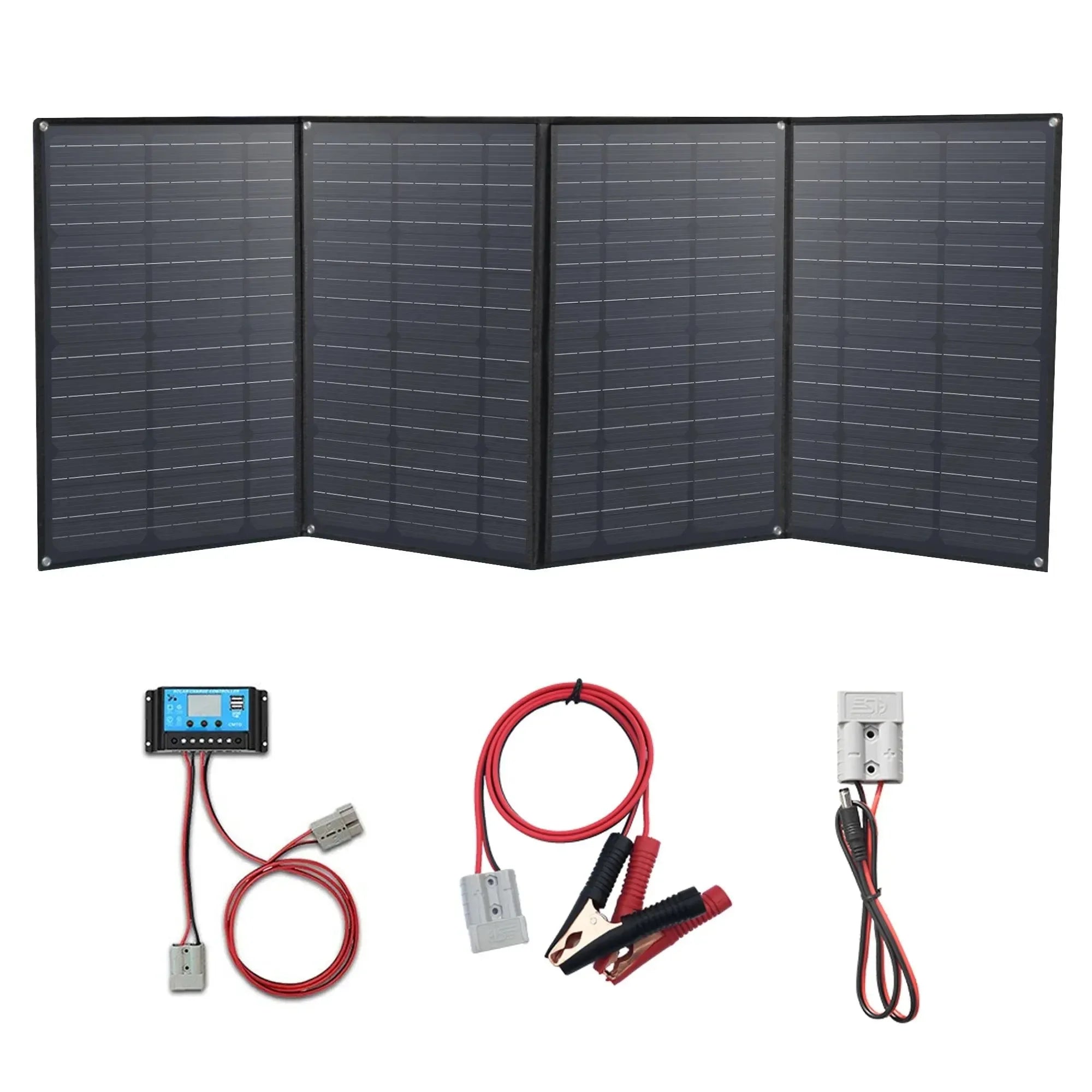 Foldable Solar Panel 50W 60W 80W 100W 150W 200W Portable Photovoltaic Solar Panel for Hiking Power 12V Battery Charger - Trekker Essentials