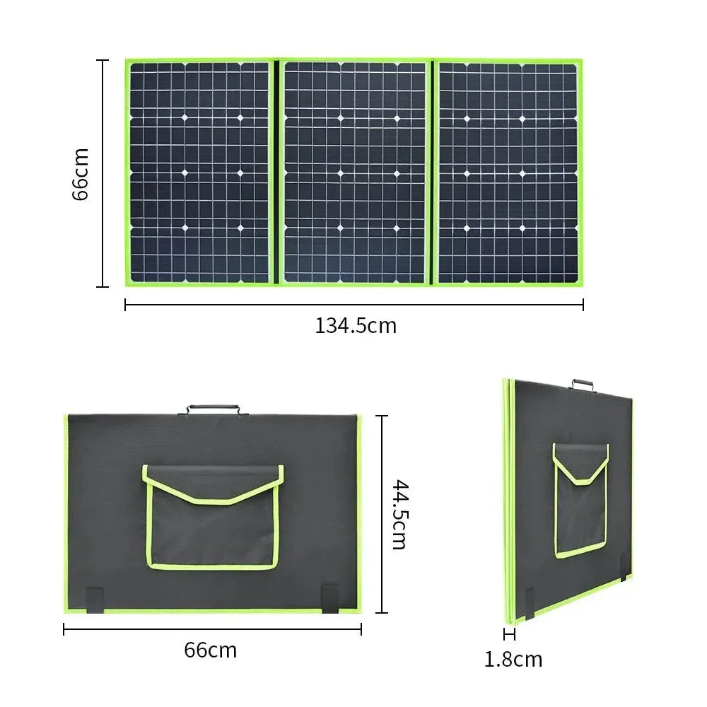 Foldable Solar Panel 50W 60W 80W 100W 150W 200W Portable Photovoltaic Solar Panel for Hiking Power 12V Battery Charger - Trekker Essentials