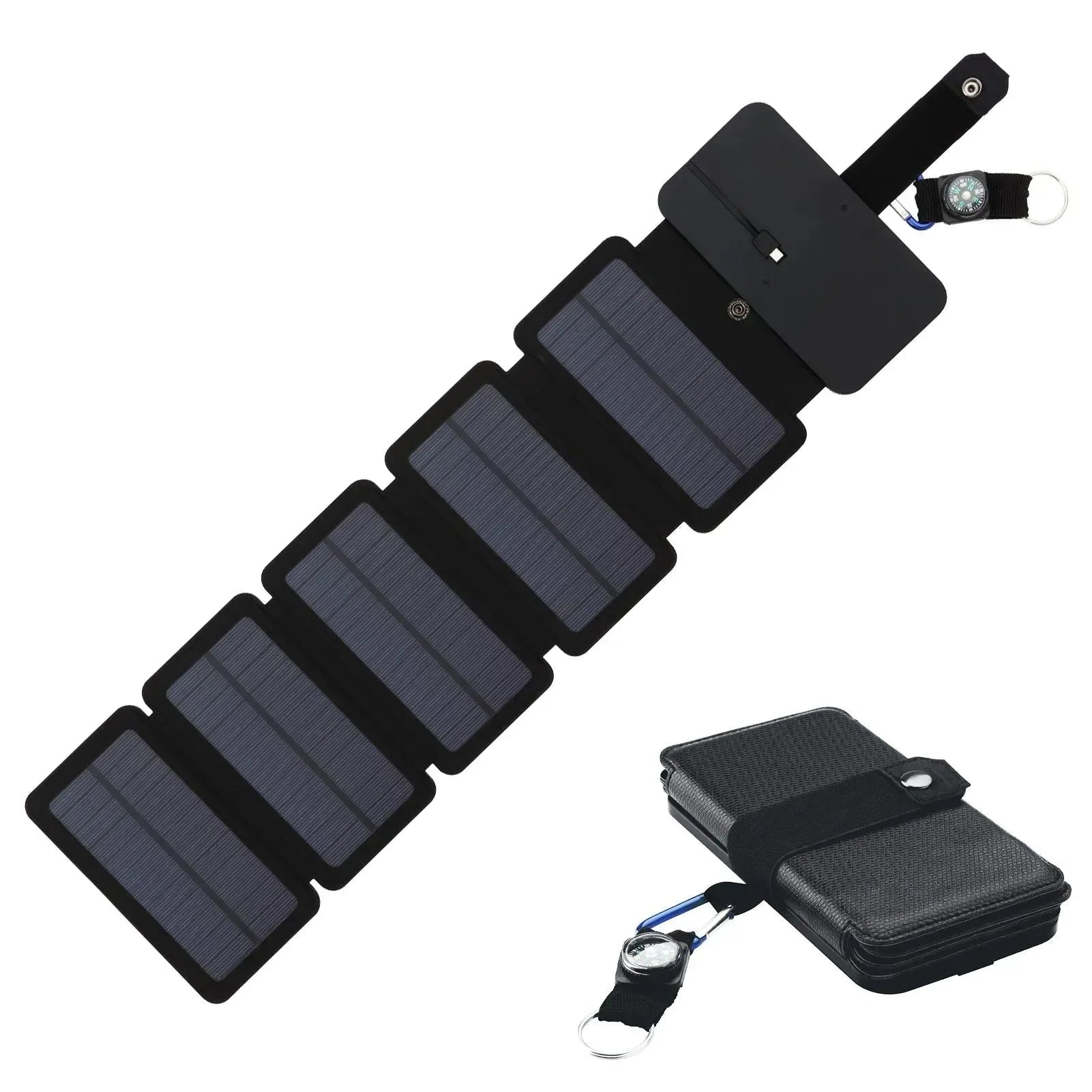 Foldable Solar Panel Charger 5V Waterproof Portable Mobile Power for Outdoor Camping Hiking - Trekker Essentials