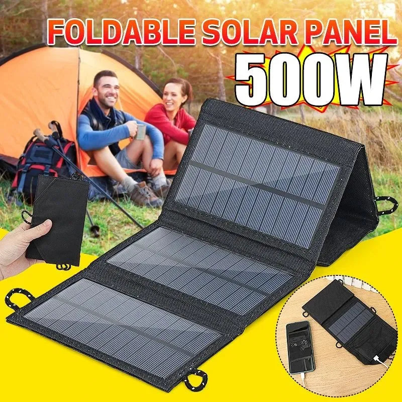 Foldable Solar Panel with 200W Portable Waterproof Charger with USB & DC Output - Trekker Essentials