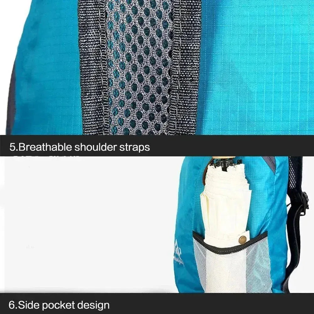 Foldable Waterproof Outdoor Sports Backpack - Ultra Light Portable Travel Bag - Trekker Essentials