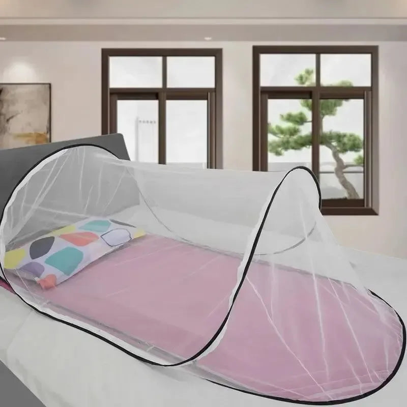Folding Bed Tent Portable Mosquito Net Outdoor Hiking Travelling Indoor Dormitory Mesh Tent - Trekker Essentials