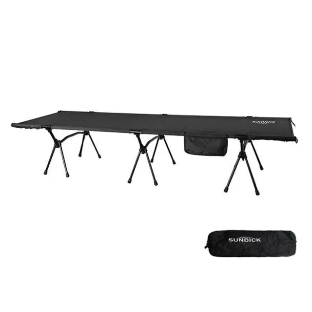 Folding Camping Cot with Leg Extenders – Portable Outdoor Sleeping Cot for Hiking, Traveling, and Backpacking - Trekker Essentials
